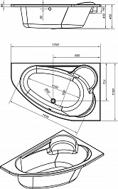 Cersanit Акриловая ванна Kaliope 170x110 R белая – фотография-3