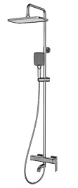 Gappo Душевая стойка G18 G2418-29 оружейная сталь – фотография-1