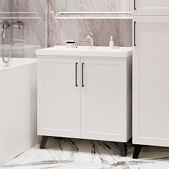 Mixline Тумба под раковину Риф 80 2 створки белая – фотография-4