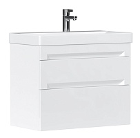 Equil Тумба под раковину Corner 60 2 ящика подвесная белая