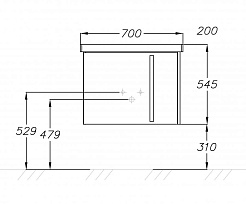  Мебель для ванной Стайл 70 белый/орегон – фотография-7