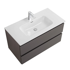 BelBagno Тумба с раковиной Kraft 90 подвесная Темно-Серый матовый с раковиной BB900ETL – фотография-7