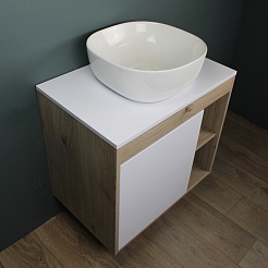 Teymi Тумба с раковиной Nura 80 Helmi Solli 41 подвесная дуб/белый – фотография-4