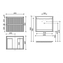 Sancos Тумба с раковиной Snob R 60 bianco – фотография-7