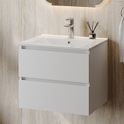 Teymi Тумба под раковину Laina 60 подвесная белая матовая – фотография-6