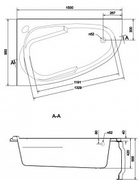 Cersanit Акриловая ванна Joanna 150 L ультра белая – фотография-2