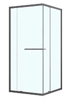 Azario Душевой уголок Monako 90/90 профиль матовый графит стекло прозрачное