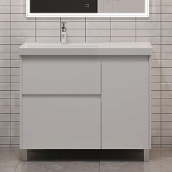 Aquanet Тумба с раковиной Nova Lite 2.0 100 L белая – фотография-2