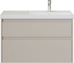 Aquanet Мебель для ванной Nova Lite 2.0 90 R подвесная бежевая матовая – фотография-5