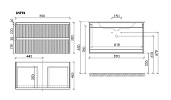 Sancos Тумба с раковиной Snob T 90 doha soft раковина Element 91 CN7002 – фотография-7