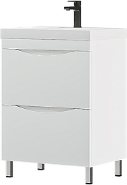 Corozo Тумба с раковиной Лиана 60 белая – фотография-4