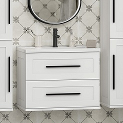 Misty Тумба под раковину Модерн 70 подвесная белая – фотография-2