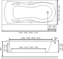 Excellent Акриловая ванна Canyon 170x75 – фотография-4