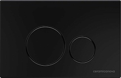 Ceramicanova Подвесной унитаз Metropol Rimless с шумоизоляционной панелью CN1000 с системой инсталляции Envision кнопка Round чёрный матовый – фотография-4