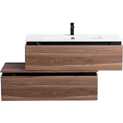 Cezares Тумба с раковиной Slider 100 с 2 ящиками орех дымчатый – фотография-2