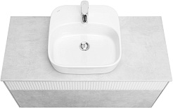 Акватон Мебель для ванной Марбл 100 Одри Soft подвесная слэйт/белая матовая – фотография-4