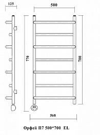 Domoterm Полотенцесушитель Орфей П7 500*700 E L – фотография-3