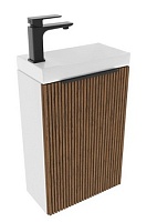 Зов Тумба под раковину Монови Слим 40 подвесная белая/тростник