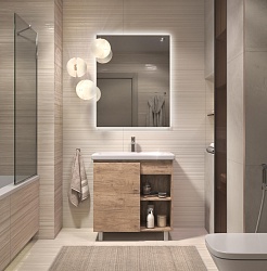 Vigo Тумба c раковиной Milos 800-1-0 дуб золотой – фотография-8