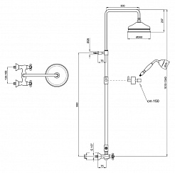 Webert Душевая система Ottocento OT760405010 золото – фотография-3