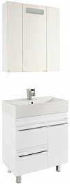 Водолей Мебель для ванной "Мальта 70" белая, с ящиками – фотография-1