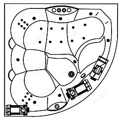 Kolpa San  Комплект гидро-аэромассажа Kolpa San Gaya Elite Magic (массаж: боковой, спины, аэромассаж magic) – фотография-2