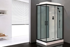 Royal Bath Душевая кабина HP RB 8120HP6-GT-BL-R 120x80 R стекло прозрачное профиль черный матовый – фотография-2