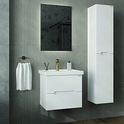 Onika Шкаф пенал Айленд 30 подвесной белый – фотография-7