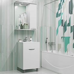 Mixline Тумба с раковиной Этьен 50 белая правая – фотография-6