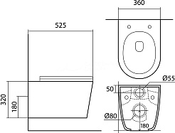 Aquatek Унитаз подвесной Вега AQ1905-00 в комплекте с инсталляцией Standard INS-0000012 с клавишей смыва KDI-0000010 глянцевый хром и крепления KKI-0000002 – фотография-7