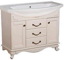 Bas Тумба под раковину Версаль 105, слоновая кость, глухие дверцы – фотография-1