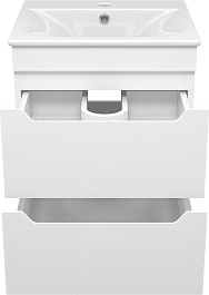 Misty Тумба под раковину Бриз 50 подвесная белая матовая – фотография-4