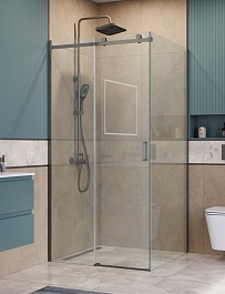 BelBagno Душевой уголок Soft Close-2 SOFT_CLOSE-2-A-1-100-C-GM 100x100 профиль оружейная сталь стекло прозрачное – фотография-2
