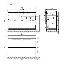 Sancos Мебель для ванной Libra Floor 120-2 дуб чарльстон – фотография-9