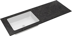Vincea Тумба с черной столешницей и раковиной Luxe 140 L подвесная натуральный орех – фотография-5