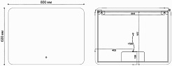 Vincea Зеркало 80x60 VLM-3BE800 с ореольной подсветкой – фотография-7