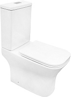 Azario Унитаз-компакт Milagro AZ-8502 безободковый с бачком с сиденьем микролифт белый