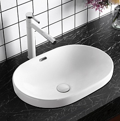 Ceruttispa Раковина полувстраиваемая 60 CR018 белая – фотография-3