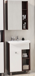 Mixline Мебель для ванной Боско 65 L белая/венге – фотография-1