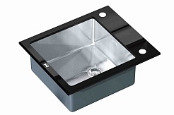 Zorg Кухонная мойка Inox Glass GL-6051-BLACK – фотография-1