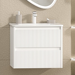 Brevita Тумба под раковину Riva 60 подвесная белая – фотография-5