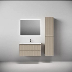 Sancos Тумба с раковиной Snob T 90 beige soft раковина Grace 91 CN7019 – фотография-4