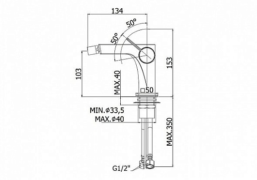 Paffoni Смеситель для биде Rock RO131CR – фотография-2