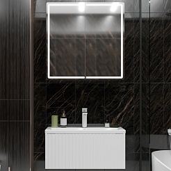 Mixline Мебель для ванной Вектор 80 Марго подвесная белая – фотография-1