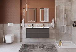 BelBagno Тумба с раковиной Kraft 120-2 подвесная Темно-Серый матовый с раковиной BB-8099-120-2 – фотография-13