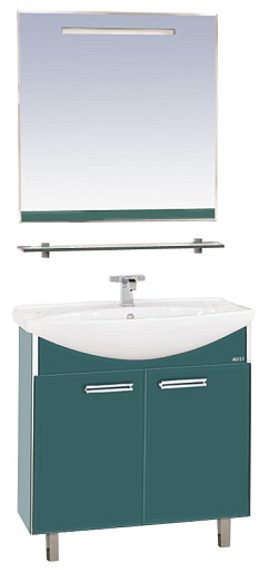 Misty Мебель для ванной Джулия 75 прямая зеленая – фото-1