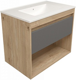 Teymi Фасад для тумбы Vitra 80 Волна графит – фотография-3