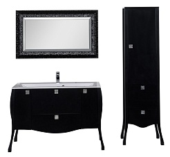 Aquanet Тумба с раковиной "Мадонна 120" черная с кристаллами "Swarovski" (168902) – фотография-2