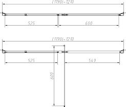 Vincea Душевой уголок Slim-N 120x100 VSR-4SNP1012CLB профиль черный стекло прозрачное – фотография-5