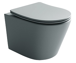 Ceramicanova Подвесной унитаз Balearica Rimless CN6000MH антрацит матовый – фотография-1